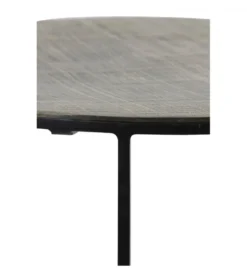 Zestaw 2 stolików kawowych RENGO 61 cm 76 cm antyczny brąz czarny