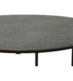 Zestaw 2 stolików kawowych RENGO 61 cm 76 cm antyczny brąz