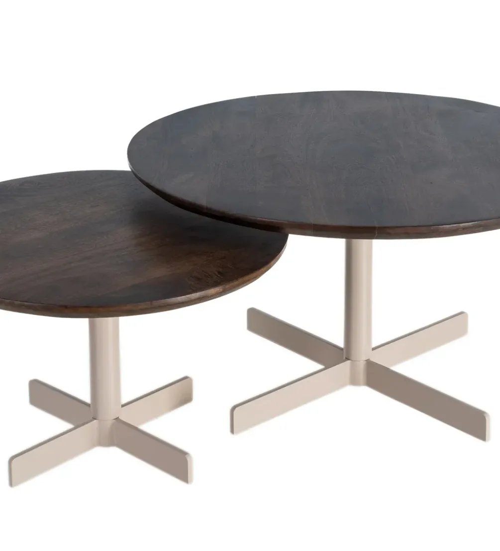 Zestaw 2 stolików kawowych TEKAN 80 cm