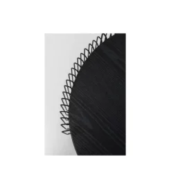 Zestaw 2 stolików kawowych WIRE czarne drewno jesion