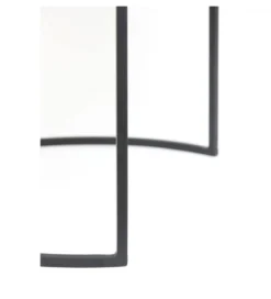 Zestaw 2 stolików TALCA 75 cm 67 cm nikiel