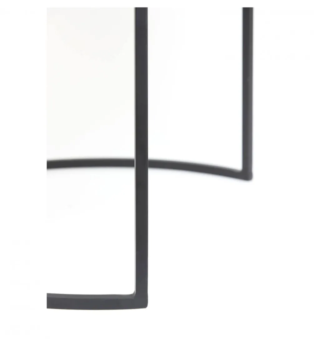 Zestaw 2 stolików TALCA 75 cm 67 cm nikiel