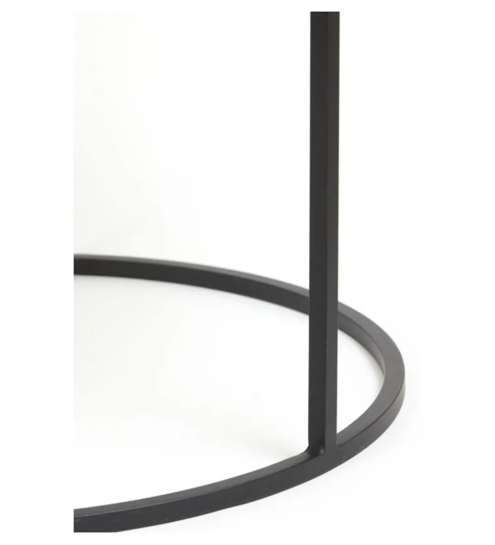 Zestaw 2 stolików TALCA 75 cm 67 cm nikiel