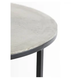 Zestaw 2 stolików TALCA 75 cm 67 cm srebrne